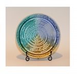 Blue, Green, and Yellow Ash Dinner Plate