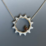 Zircon & Bicycle Chain Necklace